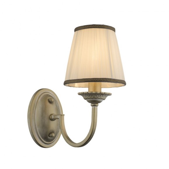 Globo 69031W Wandleuchte Upolu 1x40W | E14 - golden, weiß und braun