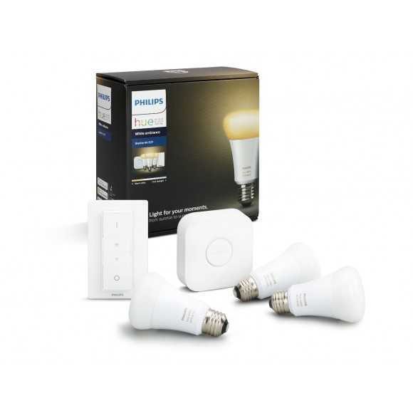 Philips Hue 8718696728925 Lampen-Set 3x9,5W | E27 | 2200-6500K - White Ambiance