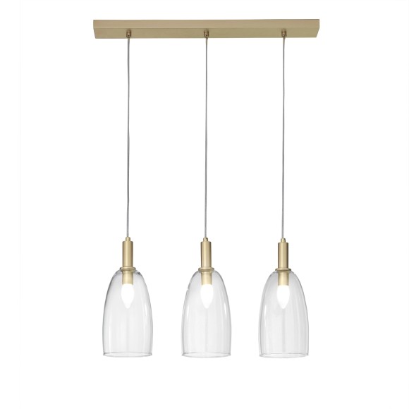 Luce Ambiente Design I-BRANDY-S3 Pendelleuchte BRANDY | 3×60W E14 | gold