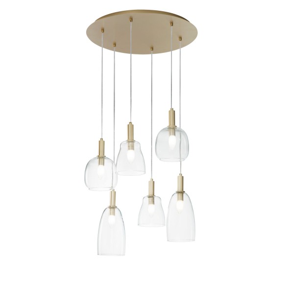 Luce Ambiente Design I-BRANDY-S6 Pendelleuchte BRANDY E14 | gold