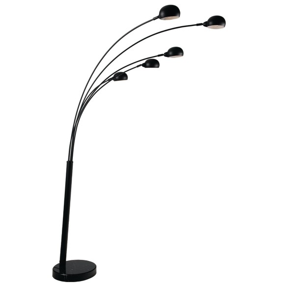 Luce Ambiente Design I-ERACLE-PT NERO Stehlampe ERACLE | 5×60W E14 | mit Schalter | schwarz