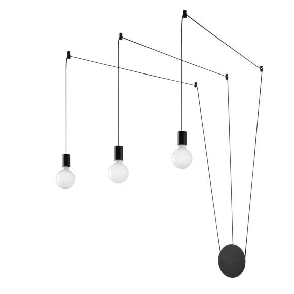 Luce Ambiente Design I-HABITAT-PL3 NER  Pendelleuchte HABITAT | 3×60W E27 | schwarz