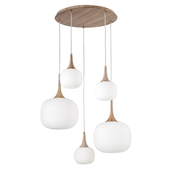 Luce Ambiente Design I-JAIPUR-S5-BCO Pendelleuchte JAIPUR | 5×60W E14 | weiß