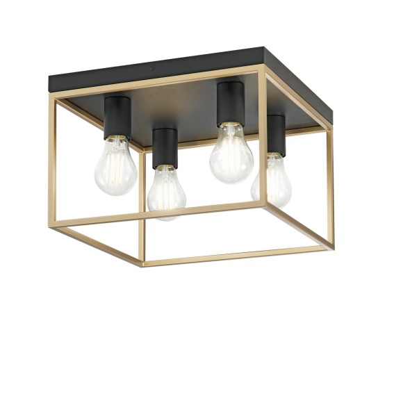 Luce Ambiente Design I-KIMERA-PL4 Deckenleuchte KIMERA E27 | schwarz | gold