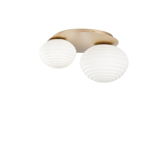 Luce Ambiente Design I-RIPPLE-PL2-ORO Deckenleuchte RIPPLE | 2×60W E27 | gold