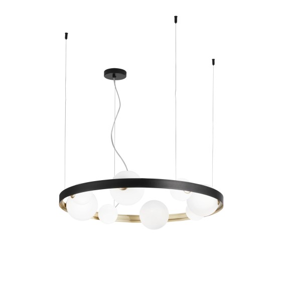 Luce Ambiente Design I-SONETTO-S8 Pendelleuchte SONETTO G9 | Seilleuchte | schwarz | gold