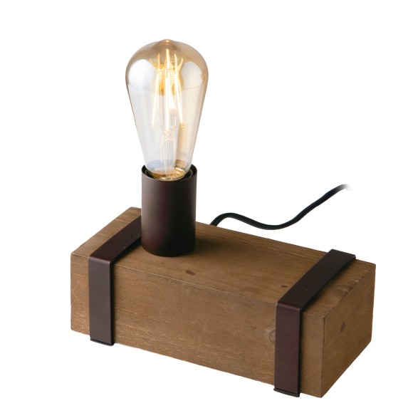 Luce Ambiente Design I-TEXAS-L1 Tischlampe TEXAS | 1×60W E27 | mit Schalter | schwarz