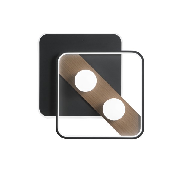 Luce Ambiente Design I-CRICKET-Q50-NER LED Deckenleuchte CRICKET | 40W integrierte LED-Quelle | schwarz