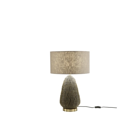 Luce Ambiente Design I-POSIDONIA-L Tischlampe POSIDONIA | 1×60W E27 | mit Schalter | schwarz | gold