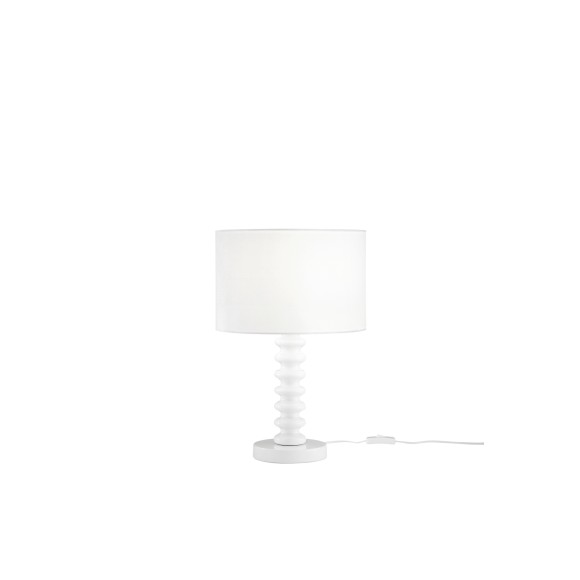 Luce Ambiente Design I-SULTAN-L-BCO  Tischlampe SULTAN | 15W E27 | mit Schalter | weiß