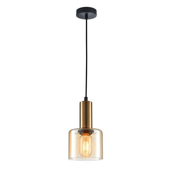 Italux PND-65342-1-BRO+AMB Pendelleuchte Santia E27