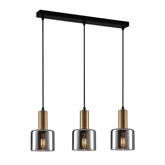 Italux PND-65342-3-BRO+SG Pendelleuchte Santia E27