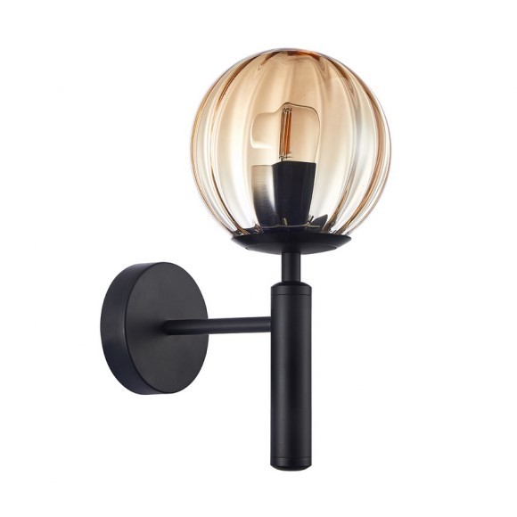 Italux WL-2324-1 BK+AMB Ravena E27