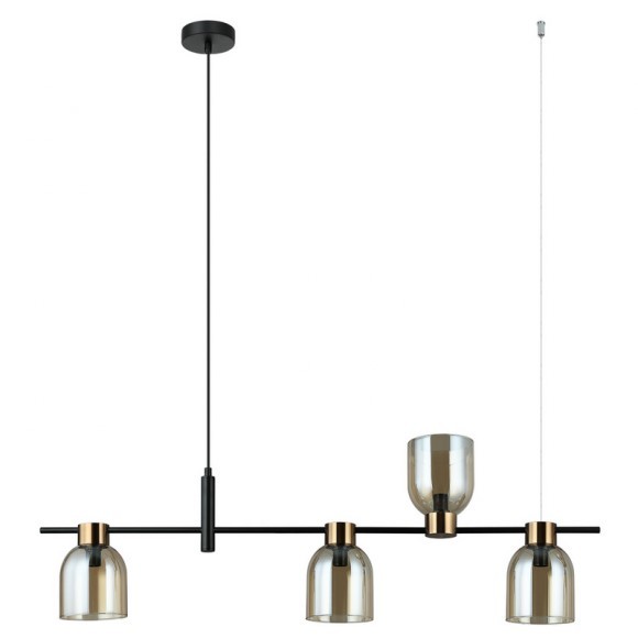 Italux PND-66892-4-BK-AMB Pendelleuchte Servio E14