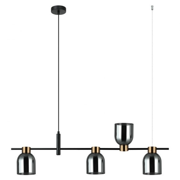 Italux PND-66892-4-BK-SG Pendelleuchte Servio E14