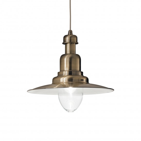 Ideal Lux 005041 Pendelleuchte Fiordi Sospenzione Big Brunito 1x60W | E27 - Messing