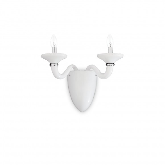 Ideal Lux 019376 Wandleuchte weiß Lady Bianco 2x40W | E14 - weiß