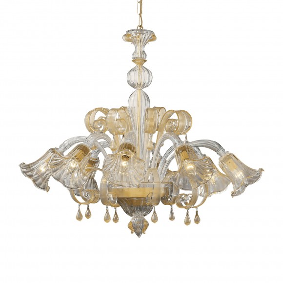 Ideal Lux 020976 Pendelleuchte 8x40W Ca D'Oro | E14
