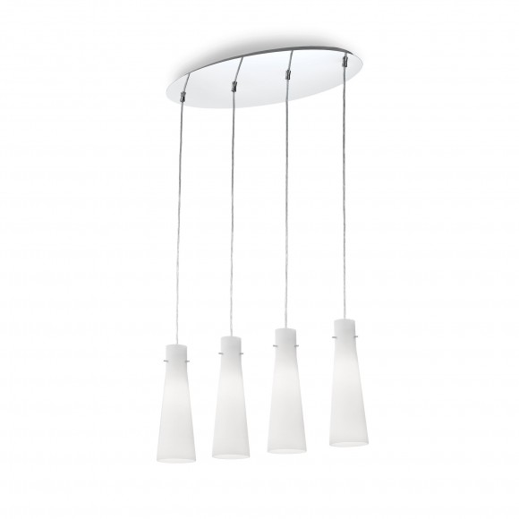 Ideal Lux 053455 Pendelleuchte 4x60W Kuky Bianco | E27 - weiß