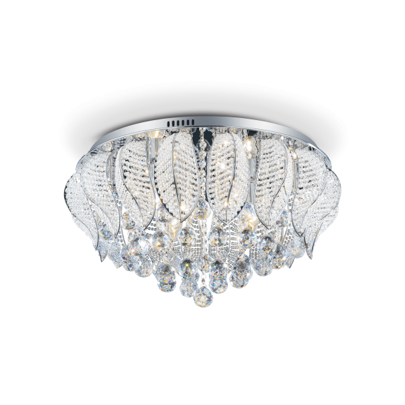 Ideal Lux 073 613 Anbauleuchte 9x40W Mozart | G9 - Kristall