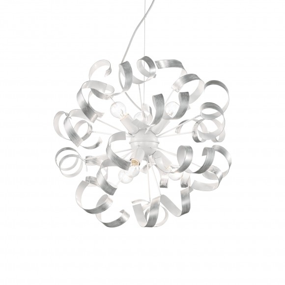 Ideal Lux 101613 Pendelleuchte 6x40W Vortex Argento | E14 - silber