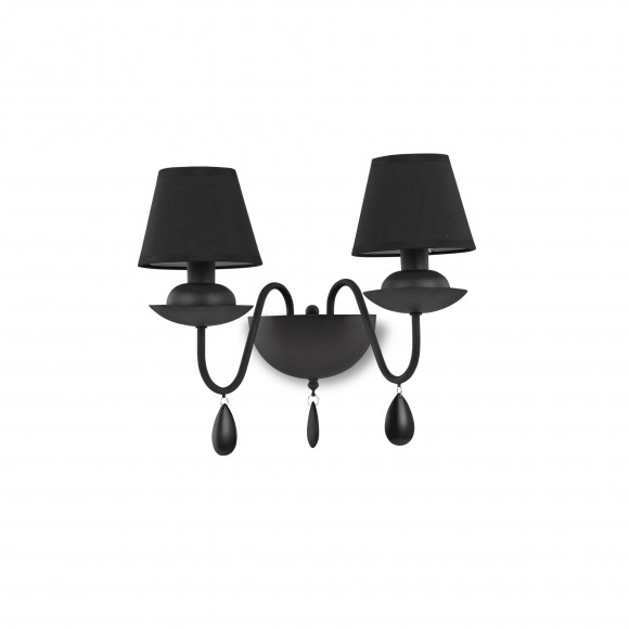 Ideal Lux 111889 Blanche Wandleuchte 2x40W | E14 - schwarz