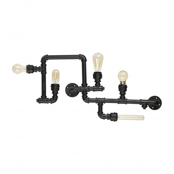 Ideal Lux 136707 Wandleuchte Plumber 5x40Wx124E14 - schwarz