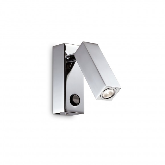 Ideal Lux 233703 LED Spotleuchte Wandleuchte mit Schalter Page 1x3W | 3000K - chrom glänzend