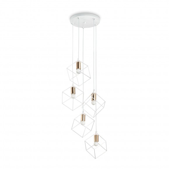 Ideal Lux 237671 Decken Kronleuchter Ice 5x60W | E27 - weiß