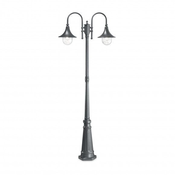 Ideal Lux 246 833 Außenstehleuchte Cima 2x60W | E27 | IP43 - anthrazit