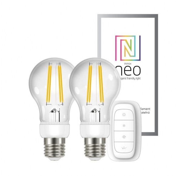 Immax Neo 07088BD LED 2er Set Lampen und intelligente Fernbedienung 2x6,3W | E27 - dimmbar