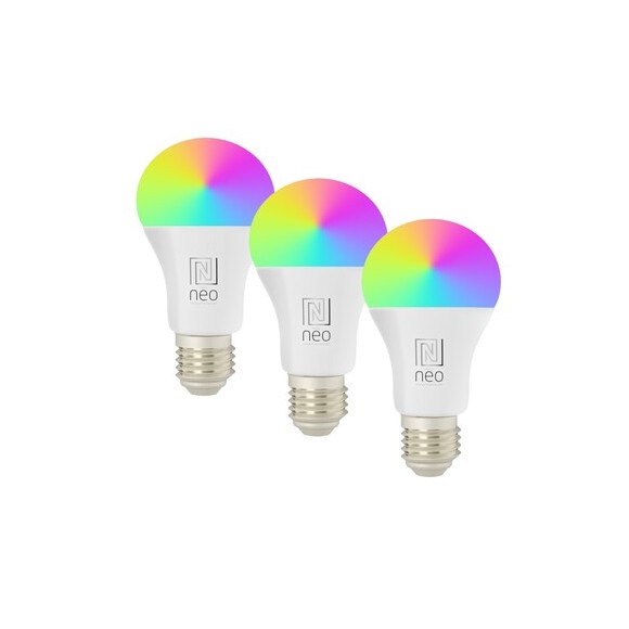 Immax 07733C LED Smart 1x11W | E27 | 1055lm | 2700-6500K | RGB - 3er Set, dimmbar, WIFi, Tuya, weiß