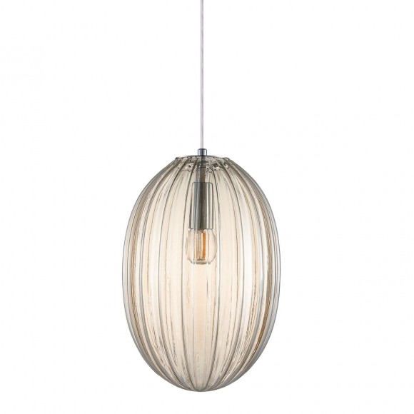 Italux PND-CO-8112-1B Pendelleuchte Parlo 1x40W | E14 - chrom, Cognac