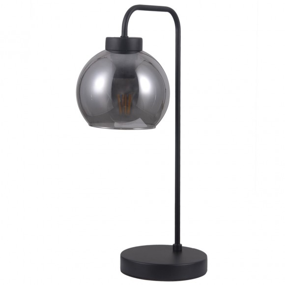 Italux TB-28028-1 Tischlampe Poggi 1x40W | E27 - matt schwarz, rauch