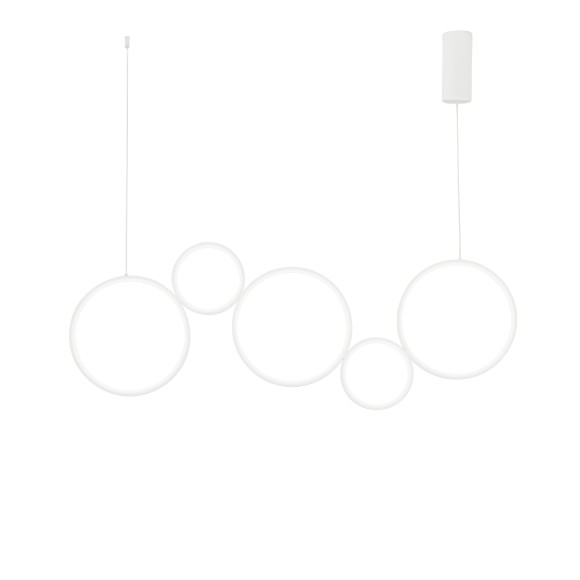 Luce Ambiente Design FREDY-S5 LED Pendelleuchte FREDY | 60W integrierte LED-Quelle | Seilleuchte | weiß