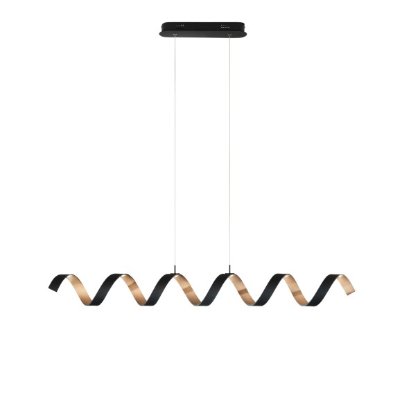 Luce Ambiente Design HELIX-S6 NER LED Pendelleuchte HELIX | 30W integrierte LED-Quelle | Seilleuchte | schwarz