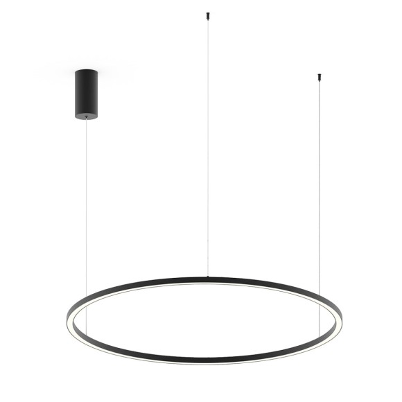 Luce Ambiente Design HOOP-S120-NER LED Pendelleuchte HOOP | 60W integrierte LED-Quelle | Seilleuchte | schwarz