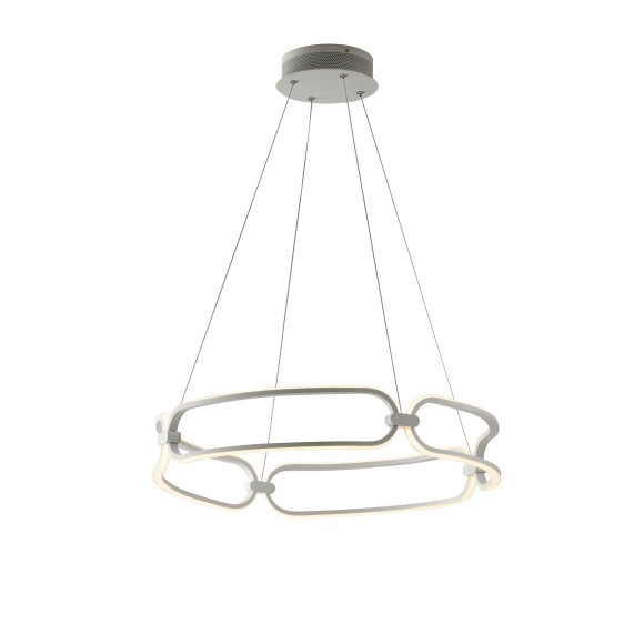 Luce Ambiente Design INFINITY-S60 LED Pendelleuchte INFINITY | 49W integrierte LED-Quelle | Seilleuchte | weiß