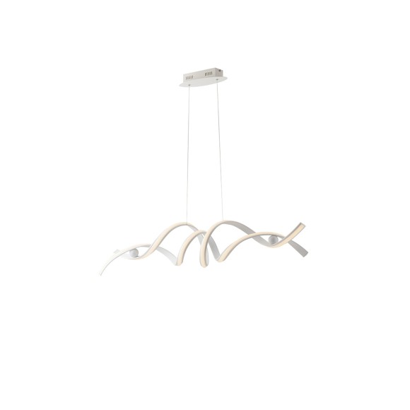 Luce Ambiente Design MYSTRAL-S LED Pendelleuchte MYSTRAL | 60W integrierte LED-Quelle | Seilleuchte | weiß