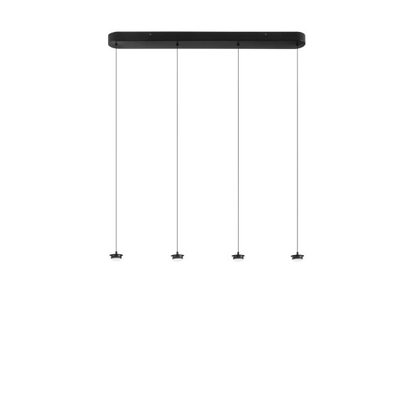 Luce Ambiente Design BASE-S-RT4-NER LED Pendelleuchte BASE | 16W integrierte LED-Quelle | schwarz
