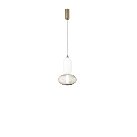 Luce Ambiente Design INKAS-S2-ORO LED Pendelleuchte INKAS | 16W integrierte LED-Quelle | Seilleuchte | gold