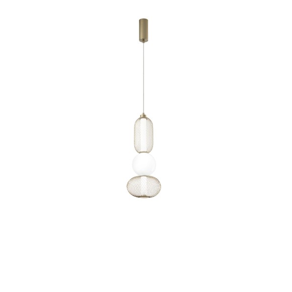 Luce Ambiente Design INKAS-S3-ORO LED Pendelleuchte INKAS | 24W integrierte LED-Quelle | Seilleuchte | gold
