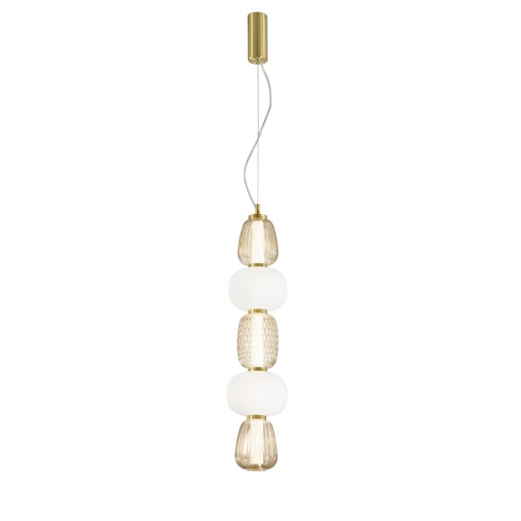 Luce Ambiente Design TOTEM-S5 LED Pendelleuchte TOTEM | 36W integrierte LED-Quelle | Seilleuchte | schwarz