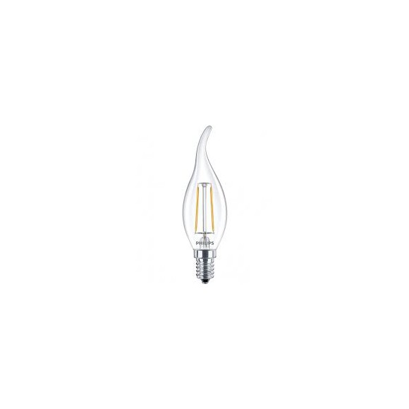 Philips LED Lampe 2,3W Energiesparlampe -> Äquivalent 25W E14 - Classic LEDCandle ND 23-25W E14 827 CL BA35