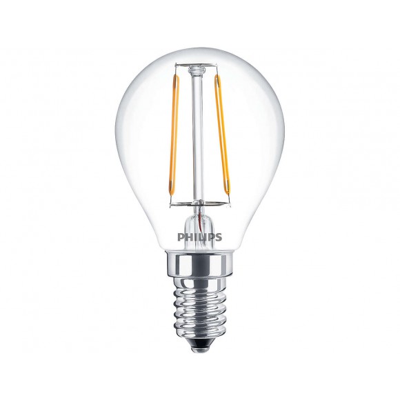 Philips LED Lampe 2,3W Energiesparlampe -> Äquivalent 25W E14 - Classic LEDLustre ND 23-25W E14 P45 CL 827