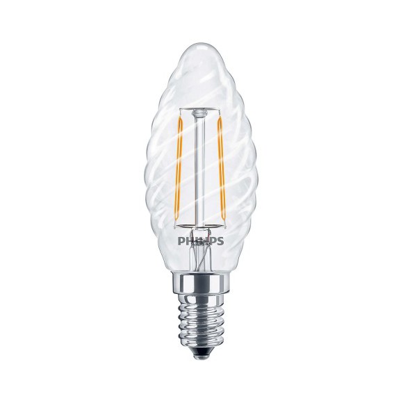 Philips LED Lampe 2,3W Energiesparlampe -> Äquivalent 25W E14 - Classic LEDCandle ND 23-25W E14 ST35 CL 827