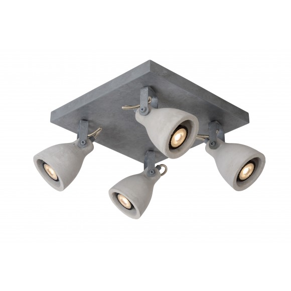 Lucide 05910/19/36 LED Deckenleuchte 4x5W Concri | GU10 | 3000K