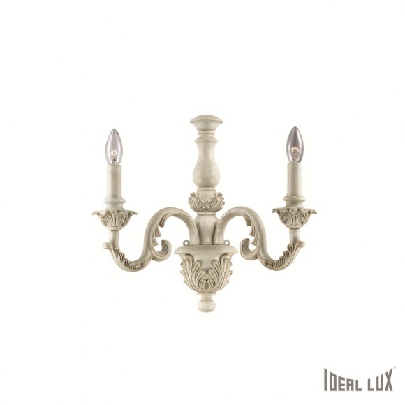 Ideal Lux 088594 Wandleuchte 2x40W Giglio Bianco | E14 - weiß