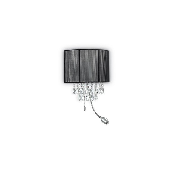 Ideal Lux 122595 Wandleuchte LED Lampe mit Richtungsleuchte 1x40W Opera Nero | E14 - schwarz