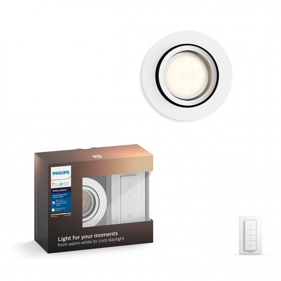 Philips Hue 50411/31/P7 LED Decken- und Spotleuchte Miliskin 1x5,5W | 2200-6500K - White Ambiance